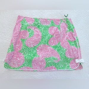 Lilly Pulitzer Cosette pink & green skort with bow detail SIZE: 2